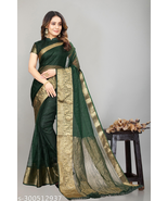 &quot;Women&#39;s Organza Sequin Work Saree with Zari Border&quot; (Length 5.5 m, Blou... - £36.12 GBP