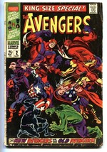 Avengers Annual #2 Comic book-CAPTAIN AMERICA-Silver-Age-Marvel - £60.47 GBP