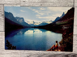 Postcard Glacier National Park Lake St. Mary &amp; Many Glacier Hotel Montana - £4.10 GBP