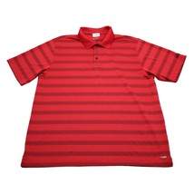 Champion Shirt Men Large Red Black Striped Polo Golf Lightweight Stretch... - £14.69 GBP