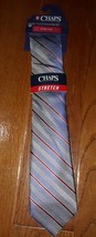 New Chaps Stretch Blue Red White Silk Diagonal Stripe Tie Men&#39;s - Free Shipping - $12.86