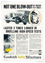 Print Ad B.F. Goodrich Safety Silvertown Tires Vintage 1933 Advertisement - $231.34 MXN