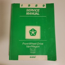 Chrysler 1989 Service Manual Front-Wheel-Drive Van/Wagon Ram Van Caravan... - $17.82