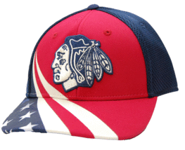 Chicago Blackhawks Reebok VY70Z Stars &amp; Stripes Adjustable NHL Hockey Cap Hat - £17.21 GBP