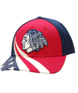 Chicago Blackhawks Reebok VY70Z Stars &amp; Stripes Adjustable NHL Hockey Ca... - £17.42 GBP