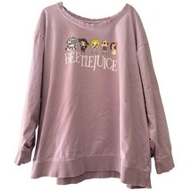Beetlejuice Chibi Lavender Purple Sweatshirt  Sz 5X  Womens Cotton - £19.42 GBP