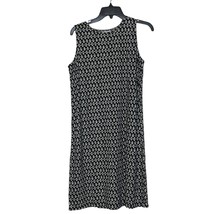 J.Jill Geo Textured Print A-Line Shift Dress Sleeveless 100% Cotton Small Women - £23.45 GBP