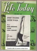 Life today magazine April May 1954 vintage yoga smoking birth control health - $14.00