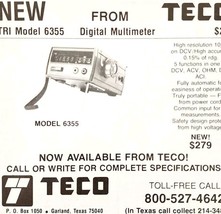 1975 Teco Digital Multimeter TRI model 6355 Advertisement Electronics C8... - $19.99