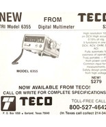 1975 Teco Digital Multimeter TRI model 6355 Advertisement Electronics C8... - $368.38 MXN