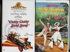 Chitty Chitty Bang Bang and Mary Poppins VHS Tapes in Clamshell Cases  - £7.78 GBP