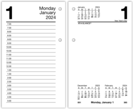 2024 Daily Desk Calendar Refill, 3-1/2&quot; x 6&quot;, Standard,Loose-Leaf (E7175024) NEW - £13.06 GBP