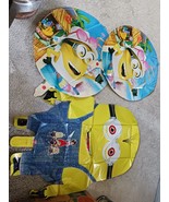 Birthday Party Decorations Set MINIONS Banner ,Cake Toppers, Balloons, T... - $7.92