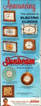 Perry Como Sunbeam Electric Clock PRINT AD - 1958 ~~ wall & alarm clocks e3 - $24.11
