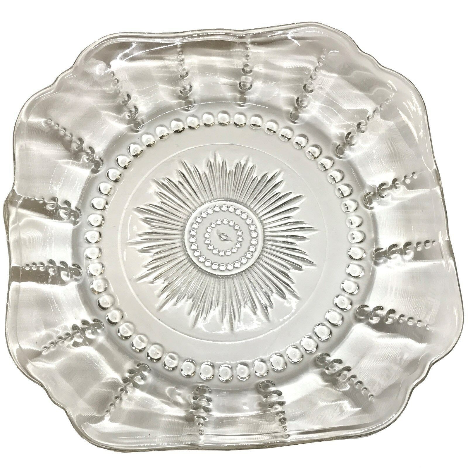 Federal Depression Crystal Glass Columbia 8 1/2" Soup Salad Bowl, EXCELLENT COND - $14.95