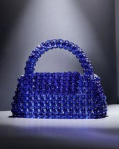 Bead bag  bag designer  Clear Acrylic crystal stone box totes handbag women ???? - £144.29 GBP