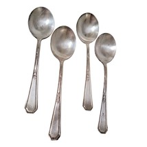 Vintage Set 4 Rogers Mayfair Silverplate Soup SPOONS - £23.10 GBP