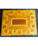 Old Vintage American Folk Art Wood Primitive Inlaid Wooden Jewelry Trink... - $51.77 CAD