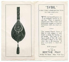 Sybil Woman&#39;s Handbag Brochure by Berthe May of New York 1910&#39;s - £13.76 GBP