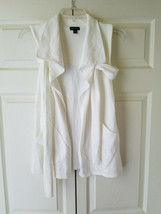 Nine West Women&#39;s White Upper Neckline Sash Cardigan Sweater Size Small - $29.65