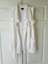 Nine West Women&#39;s White Upper Neckline Sash Cardigan Sweater Size Small - £23.49 GBP