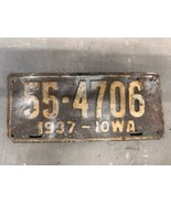 Iowa 1937 Kossuth County Ford Chevy License Plate Truck Car #55 Vintage ... - $665.13 MXN