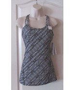 Gaiam Strappy Back Built-In Bra Tank Black&amp; White Women&#39;s Sz XS NWT MSRP$36 - $21.79