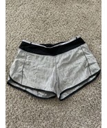 Lululemon Turbo Run Short Wee Are From Space Black March Stripes Size 6 - $23.36