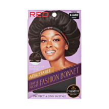 RED HOOK &amp; LOOP FASTENER ADJUSTABLE FASHION BONNET #HQ240 X LARGE UNIQUE - $4.99