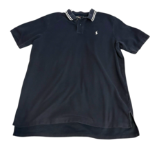 RLX Golf - Polo Shirt (Navy w/ White Striped Collar)  - Large White Pony - $26.60