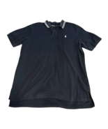 RLX Golf - Polo Shirt (Navy w/ White Striped Collar)  - Large White Pony - €22,47 EUR