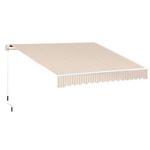 Outsunny 13&#39;x8&#39; Manual Retractable Patio Awning - UV &amp; Water Resistant - $427.99 CAD