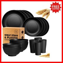 Lightweight and Stackable 16-Piece Dinnerware Set - BPA Free &amp; Dishwashe... - $731.94 MXN