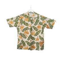 Tori Richards Uniform Hawaiian Shirt Cream Green Bananas Aloha Camp Mens S - £19.21 GBP
