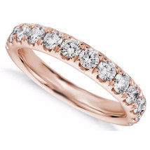 Wedding Ring band 1.50CT 14k Rose Gold Plated in LC Moissanite Christmas Gift - £59.78 GBP