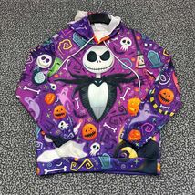 Jack Skellington Halloween Hoodie Men Medium Pullover Long Sleeve Pocket M - $17.94