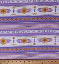 Cotton Southwestern Tribal Stripe Lavender Fabric Print by the Yard D471.43 - £23.58 GBP