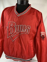 Vintage Chicago Bulls Jacket Mens XL Chalk Line Pullover Team Logo 90s NBA - £39.30 GBP