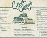 Cyrus O&#39;Leary&#39;s Pie Menu Placemat Second Avenue Spokane Washington  - $17.82