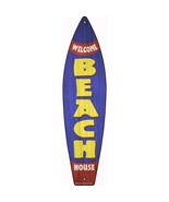 Welcome Beach House Novelty Mini Metal Surfboard Sign MSB-342 - $16.95