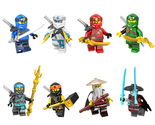 8Pcs Ninjago Warrior Minifigure Master Wu Ice Emperor Nya Lloyd Jay Mini... - $21.00