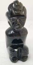 Elegant Hand-Carved Shona Stone Figure Traditional African Art Black Small Vtg - £22.28 GBP