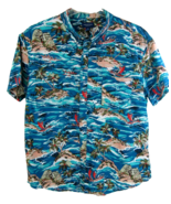 Arizona Jean Co Men&#39;s XXL Hawaiian Tropical Palm Beach Island Button Fro... - £10.30 GBP