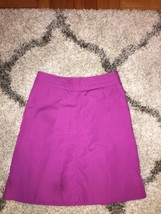 H&amp;M Fuschia Magenta A-Line Cotton Spring Knee Length Skirt with Pockets 8 - £10.20 GBP