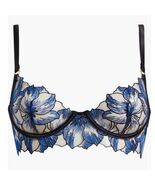 Bluebella Lyandra Underwire Embroidered Lace Mesh Bra, Blue/Black, 32DD,... - €50,66 EUR