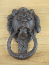 LARGE Cast Iron Antique Style Rustic LION HEAD Door Knocker Victorian Knock - £14.93 GBP