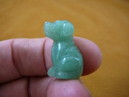 (Y-DOG-LA-505) little green Aventurine Labrador lab Dog FIGURINE stone g... - £6.75 GBP