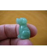 (Y-DOG-LA-505) little green Aventurine Labrador lab Dog FIGURINE stone g... - $11.74 CAD