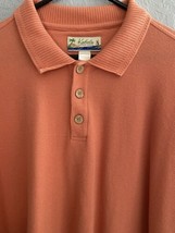 Kahala Shirt Men&#39;s XXL Orange Polo Pullover Short Sleeve 100% Cotton Hawaii - $29.58
