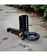Adjustable Pintle Lunette Ring W/ Channel Trailer Hitch Mount 12 Ton Tow... - $82.99